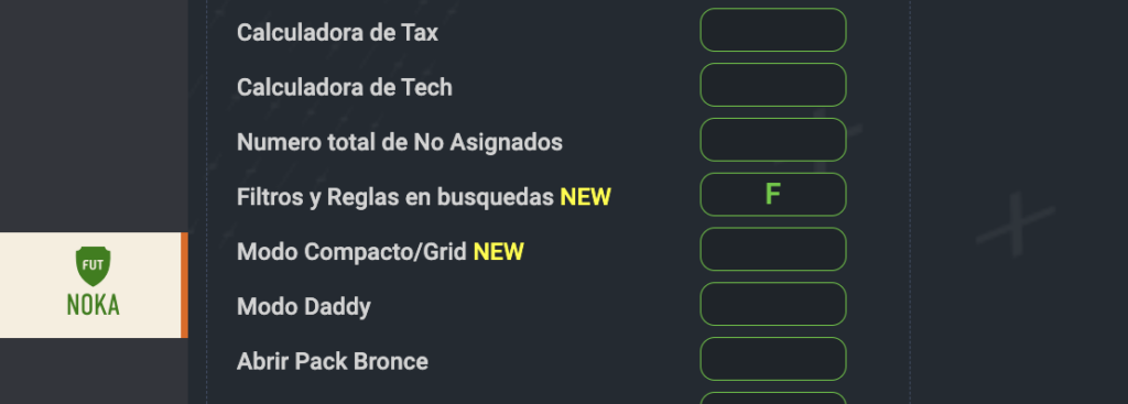 Atajo de filtros y reglas