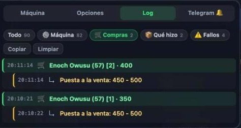 Registro de la Máquina